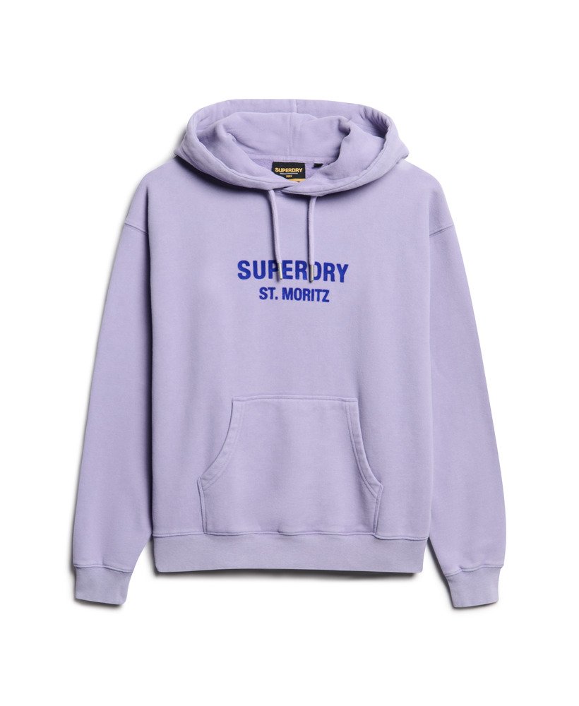 sport luxe loose hoodie in dull purple