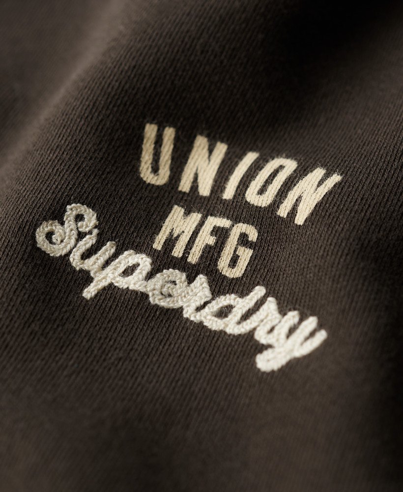 werksweatshirt met grafische print en losse pasvorm in bison black