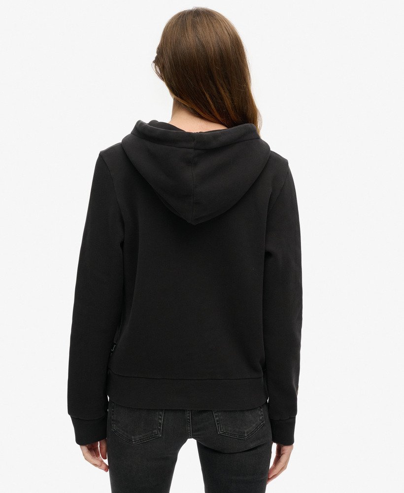 hoodie met tattoo-tekstprint in zwart
