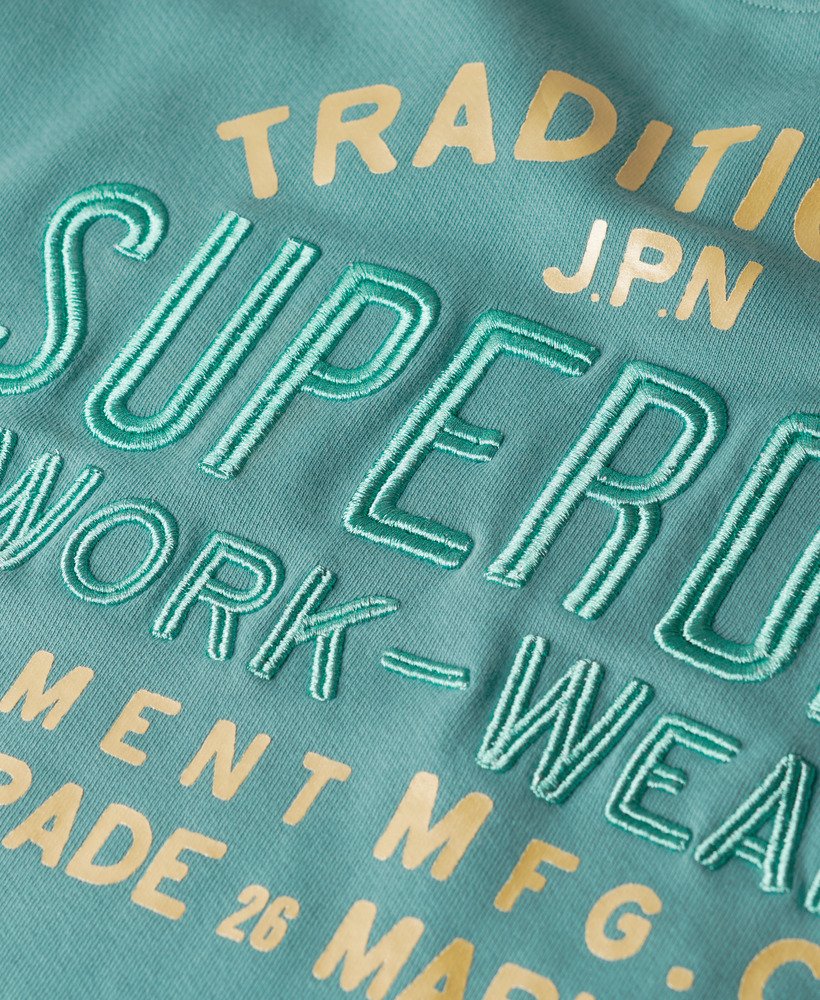 luxe metallic losvallend sweatshirt in olieblauwgroen