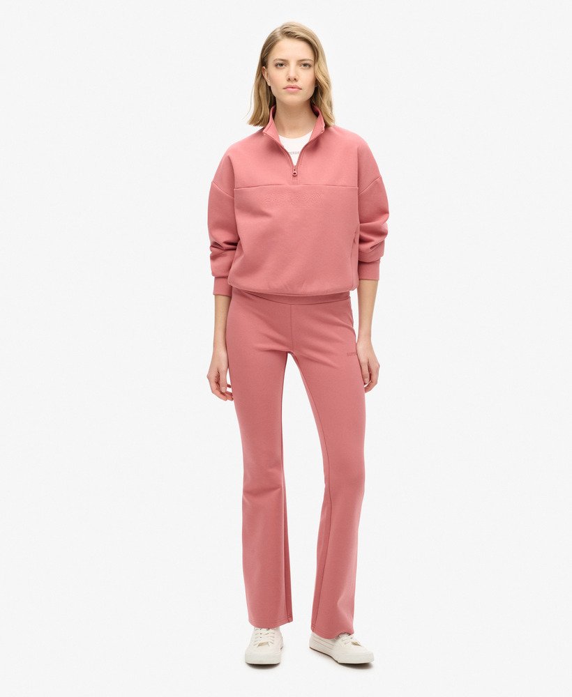 sport tech relaxed half zip sweatshirt in withered rose