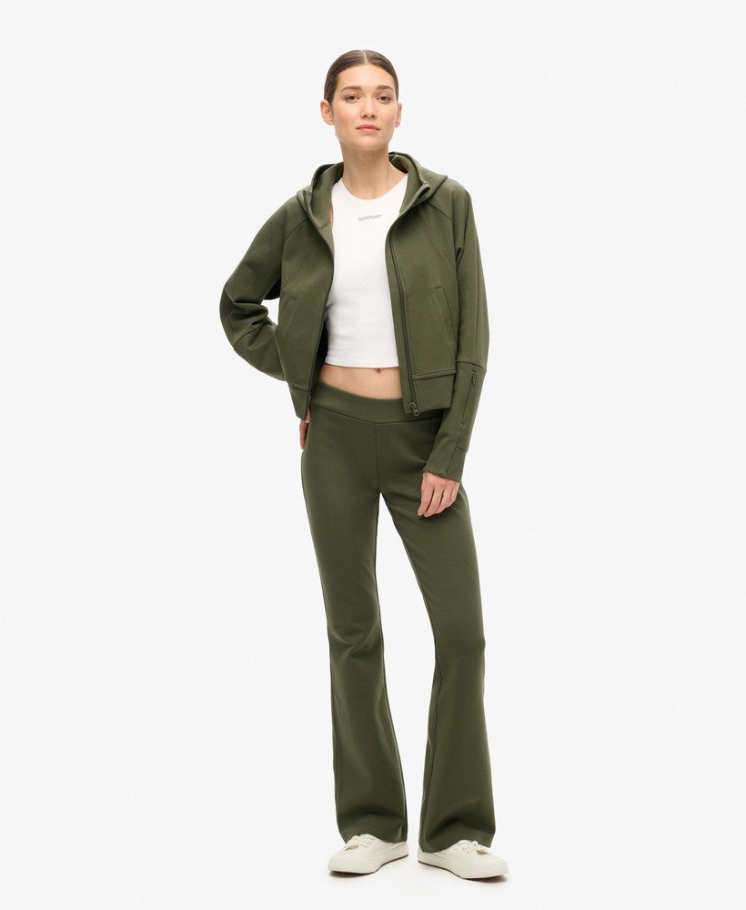 sport tech relaxed zip hoodie in army khaki