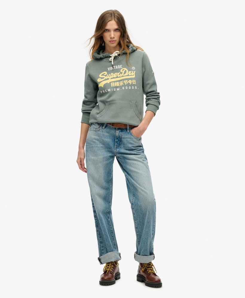 hoodie met reliëfprint in drius green marl.