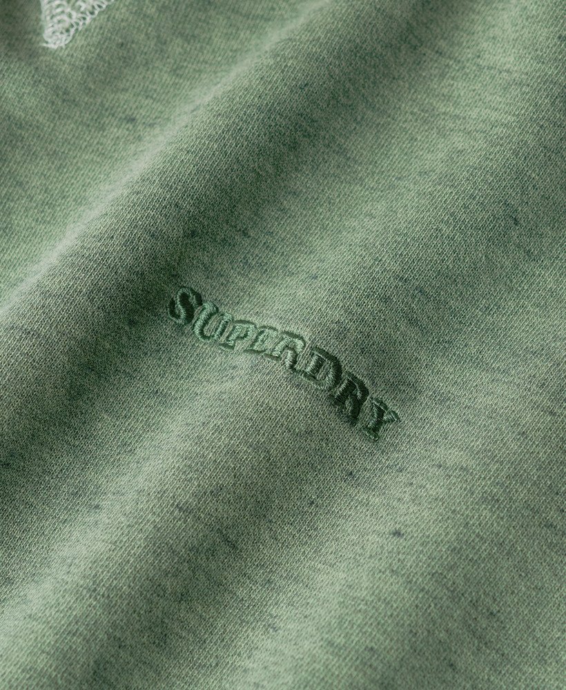 essential logo overdyed sweatshirt in buffalo green