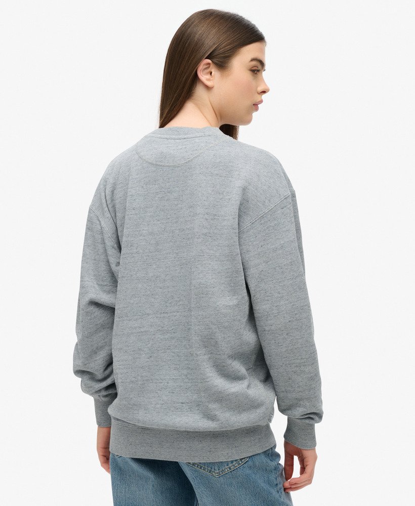 essential logo overdyed sweatshirt in blue fog