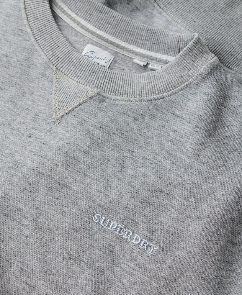 essential logo overdyed sweatshirt in blue fog