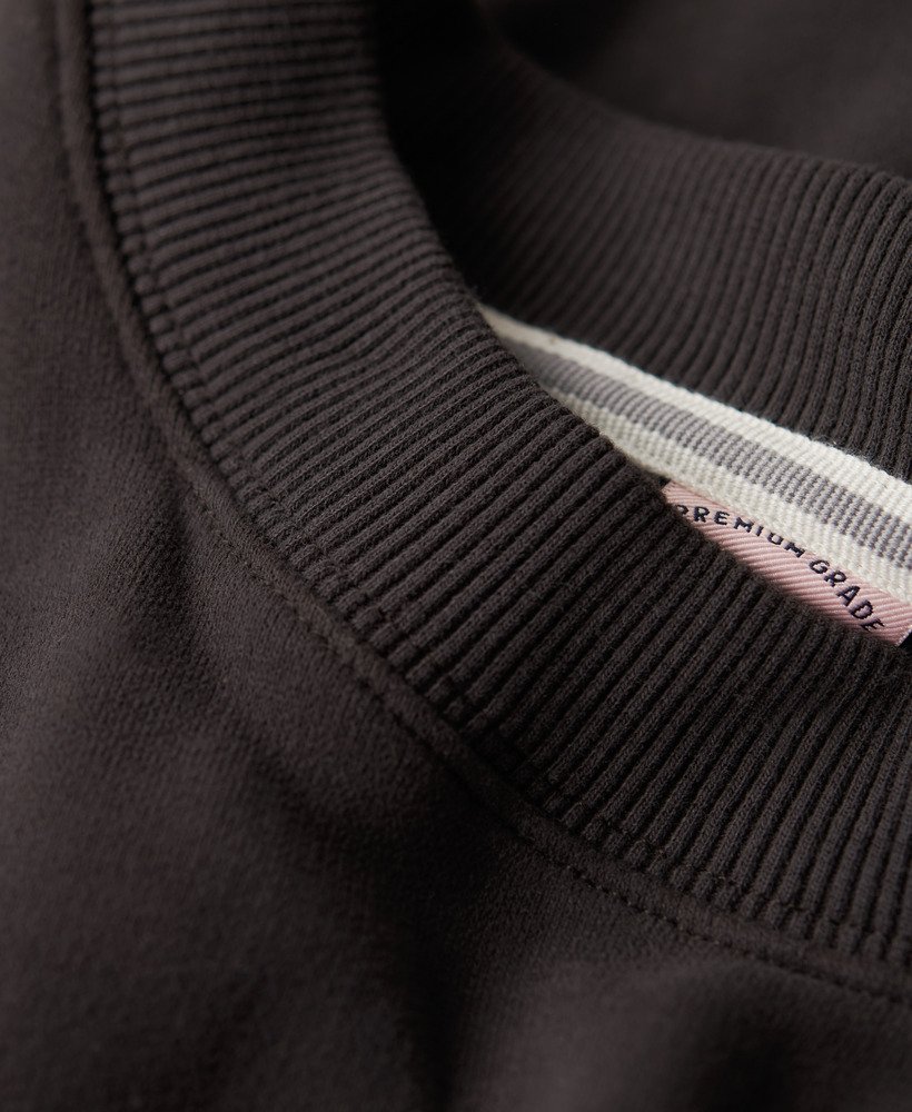 essential logo relaxed fit sweatshirt in bison black