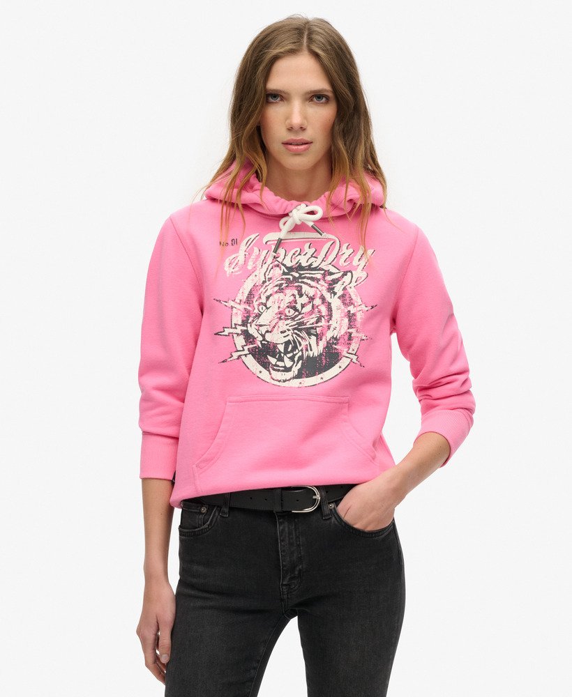 archive graphic hoodie in marne pink