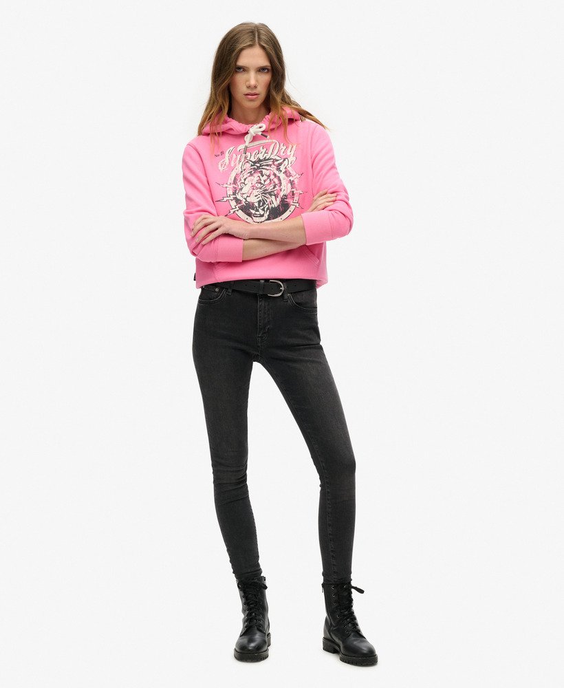 archive graphic hoodie in marne pink