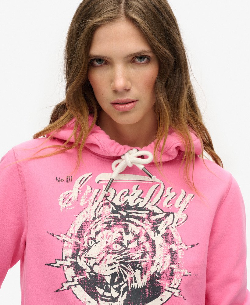 archive graphic hoodie in marne pink
