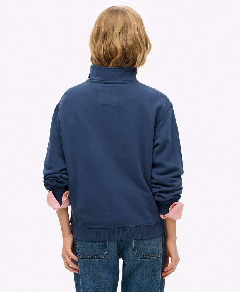 Athletic Essentials sweatshirt met kraag en halve rits