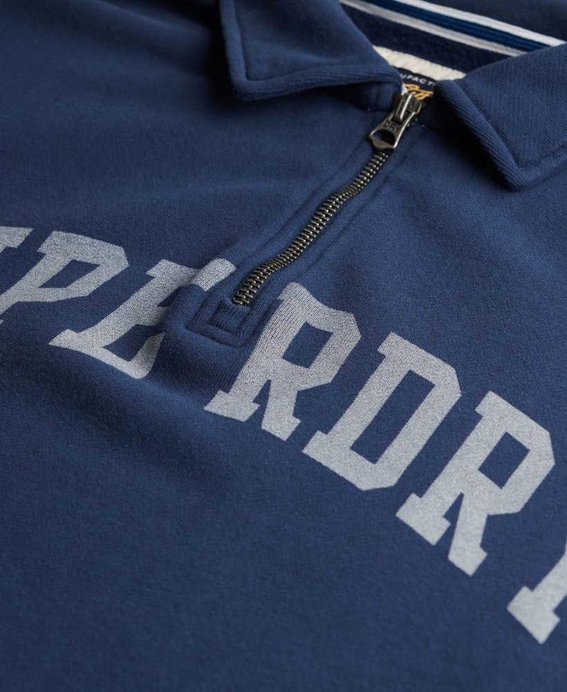 Athletic Essentials sweatshirt met kraag en halve rits