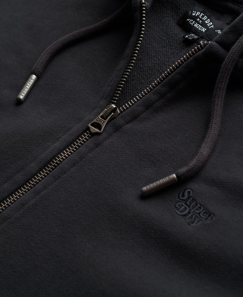 studios zip hoodie in gewassen zwart