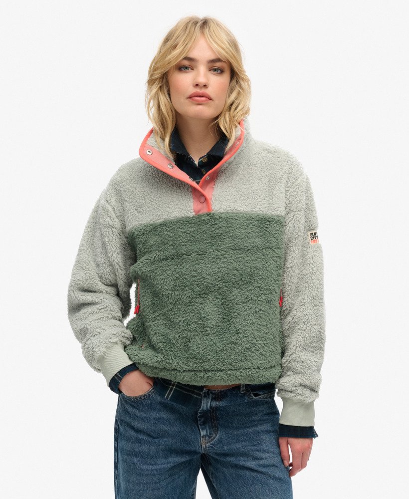 superzachte mash-up henley-trui in puritan grey.