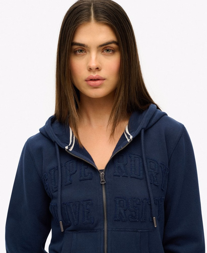Athletic Essentials tonale cropped hoodie met rits
