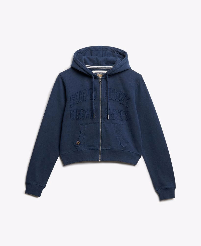 Athletic Essentials tonale cropped hoodie met rits