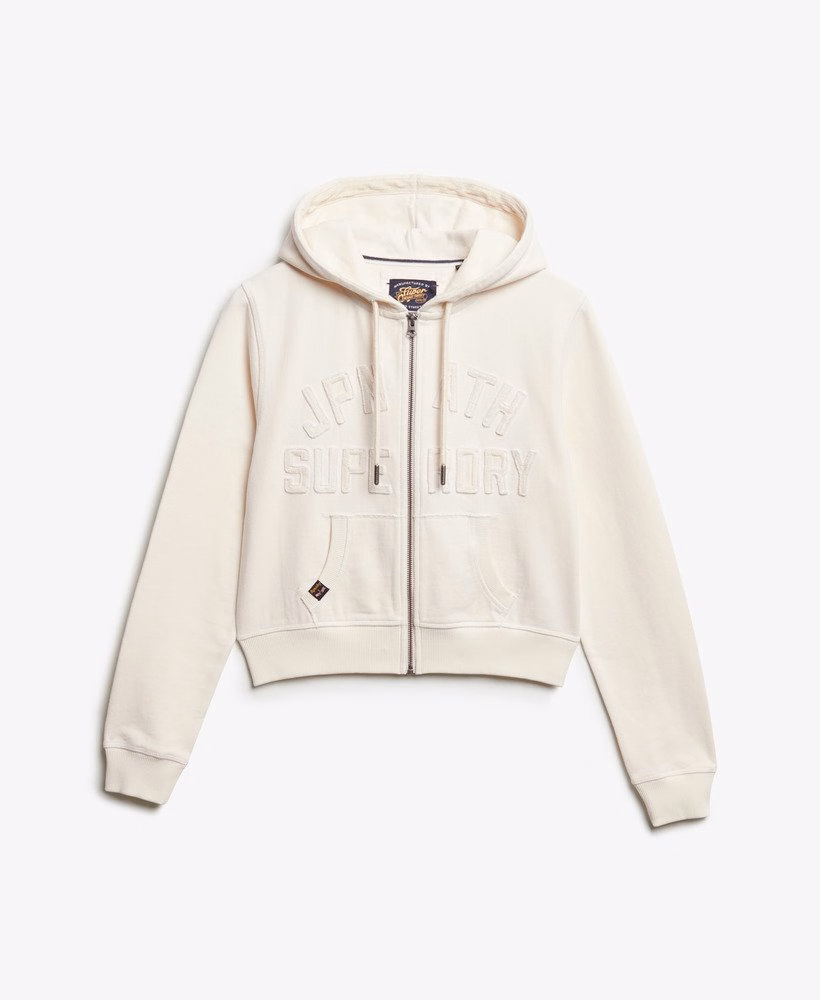 Athletic Essentials tonale cropped hoodie met rits
