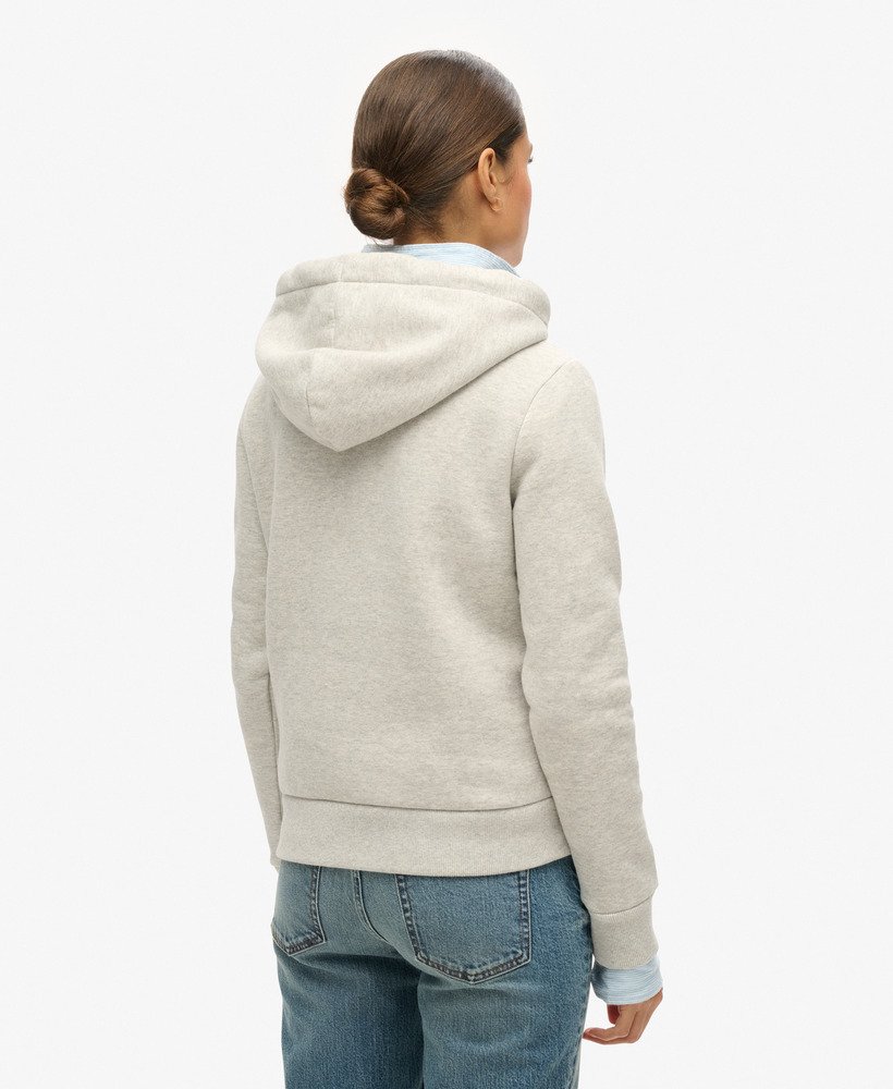 vintage itago hoodie met logo in glacier grey marl.