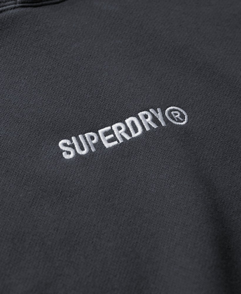 oversized hoodie met micrologo in ebbenhout