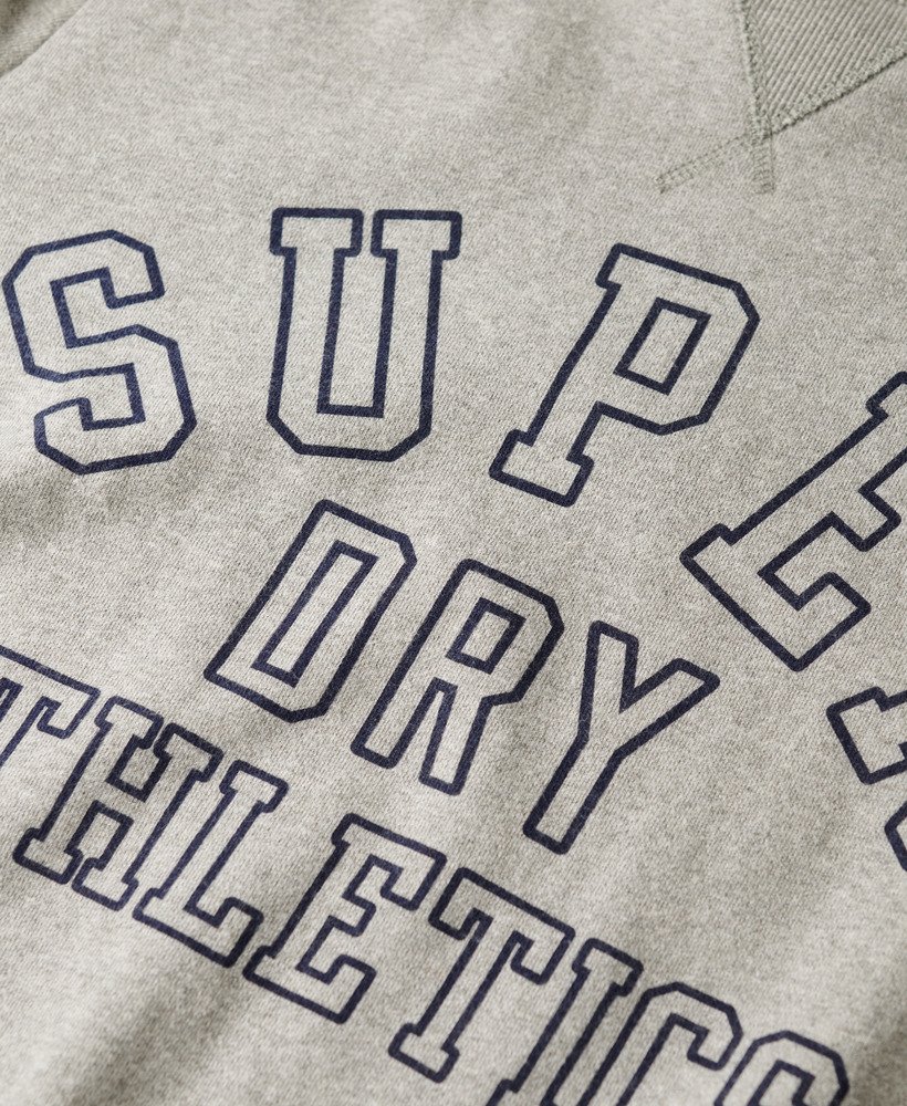 oversized sportief sweatshirt met print in sportief grijs gemêleerd