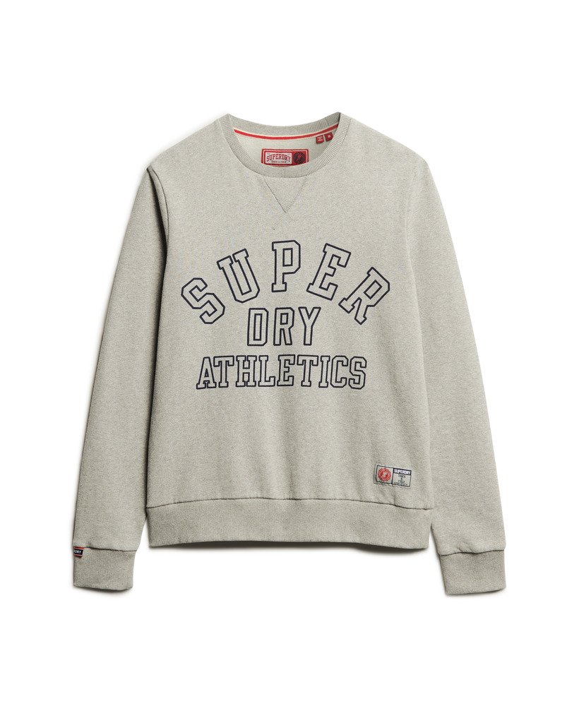 oversized sportief sweatshirt met print in sportief grijs gemêleerd