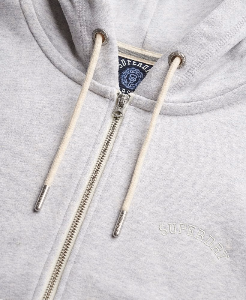Essential Logo Cropped Zip Hoodie