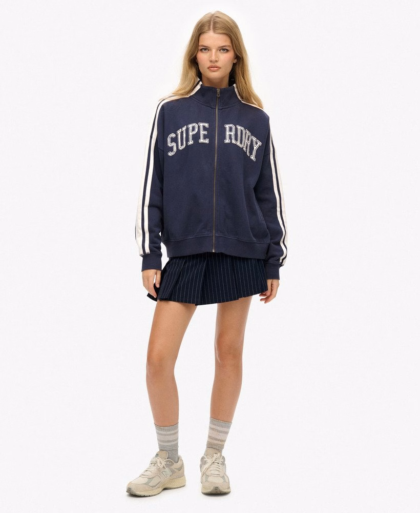 Athletic Essentials Applique Loose Zip Track Top