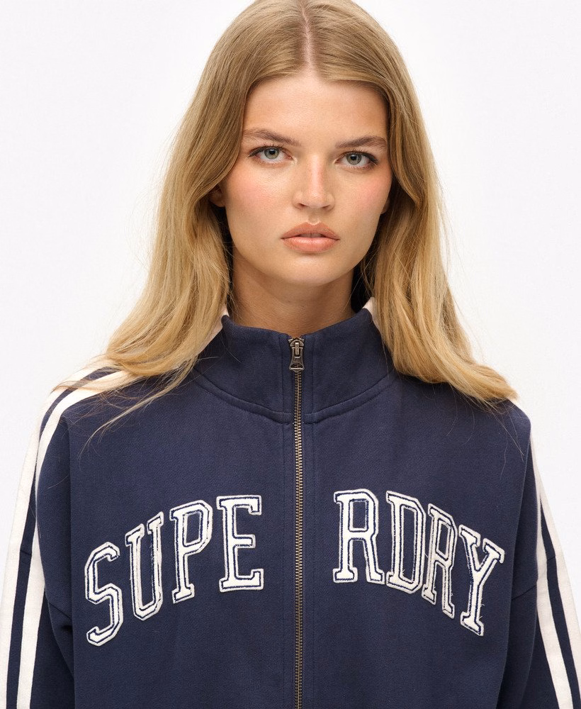 Athletic Essentials Applique Loose Zip Track Top