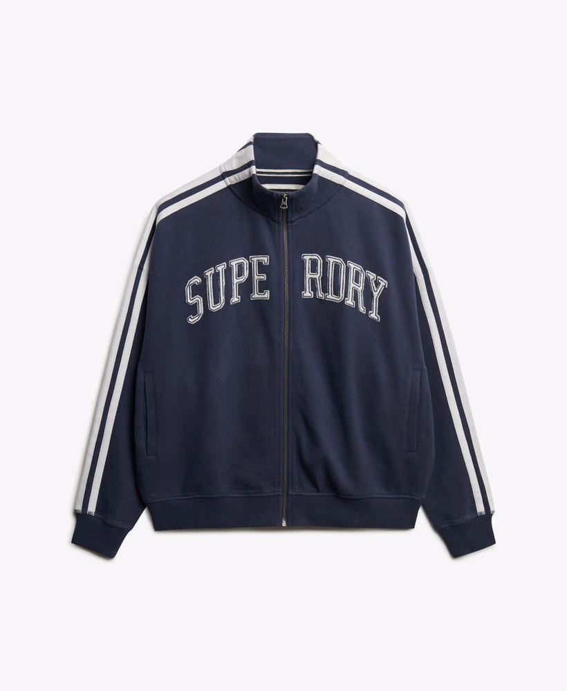Athletic Essentials Applique Loose Zip Track Top