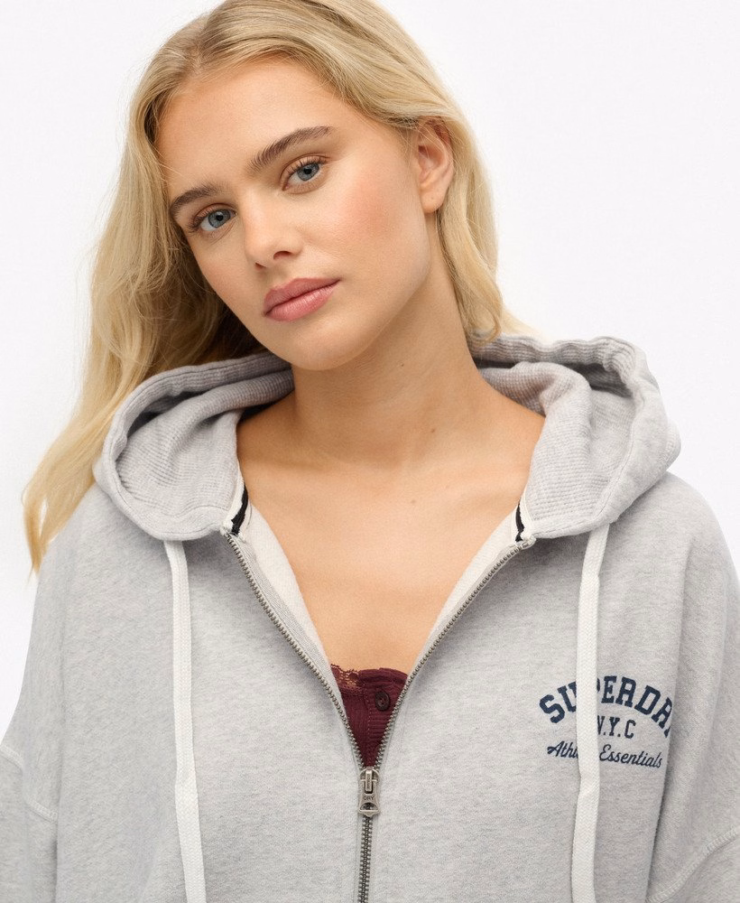 Athletic Essentials oversized hoodie met rits