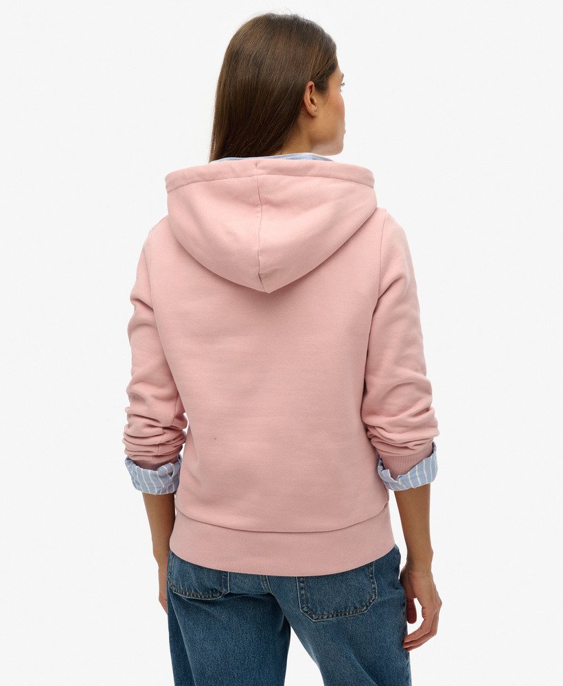 neon hoodie in zachtroze