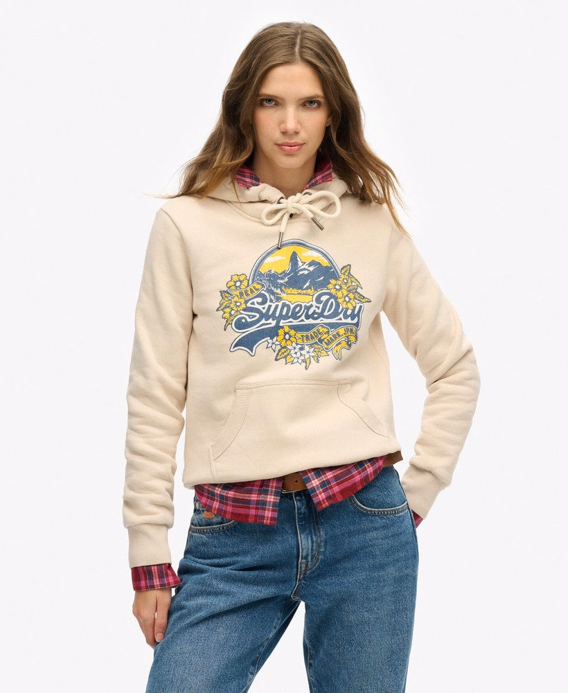 Hoodie met bloemenprint