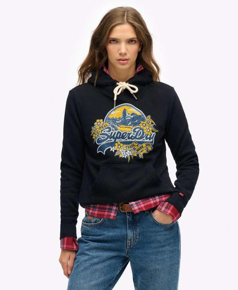 Hoodie met bloemenprint