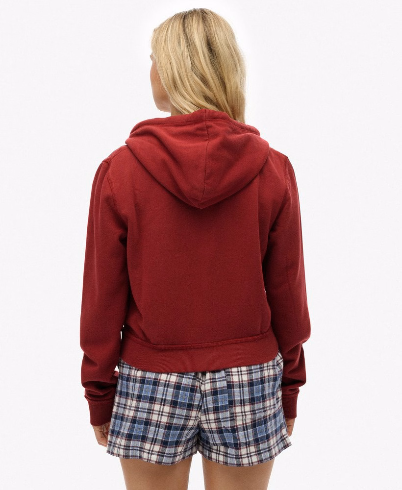 Athletic Essentials Relaxed Crop Zip-hoodie