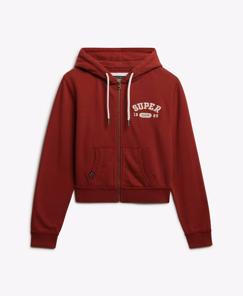 Athletic Essentials Relaxed Crop Zip-hoodie