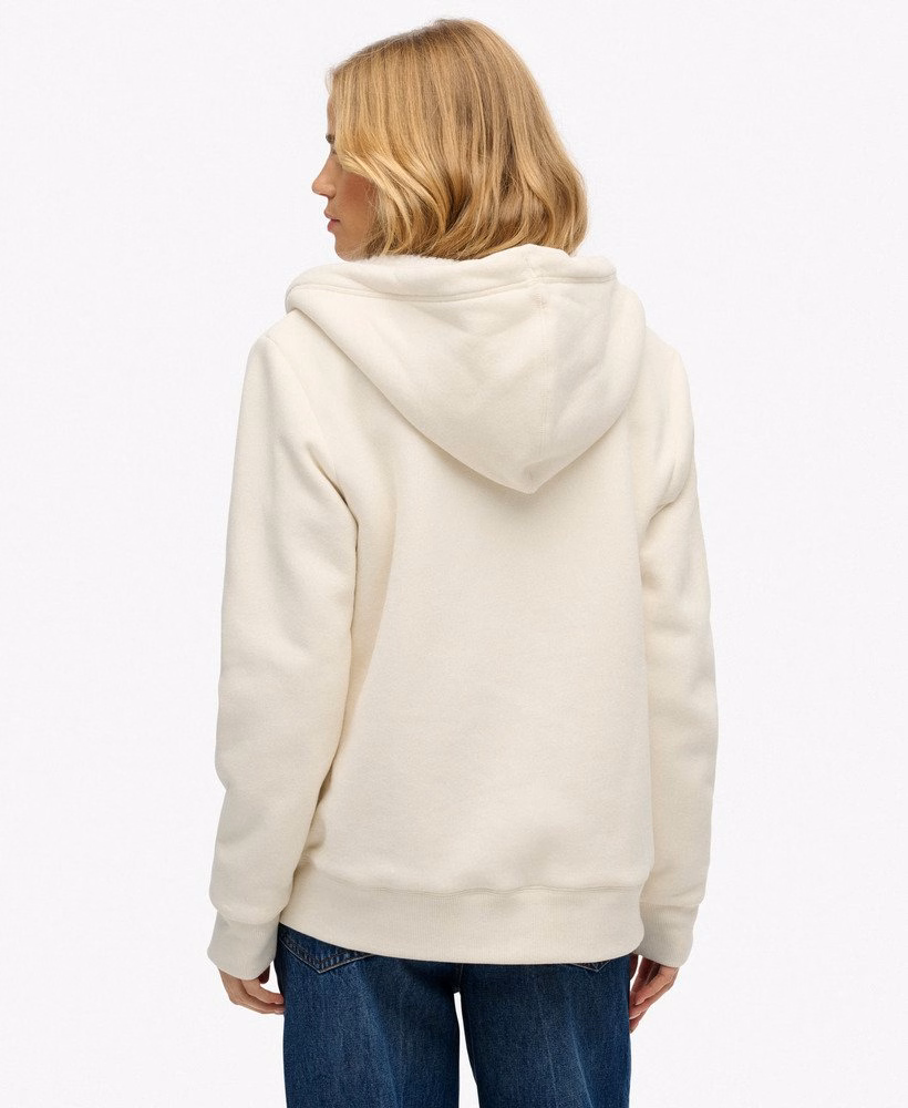 Borg gevoerde hoodie met rits