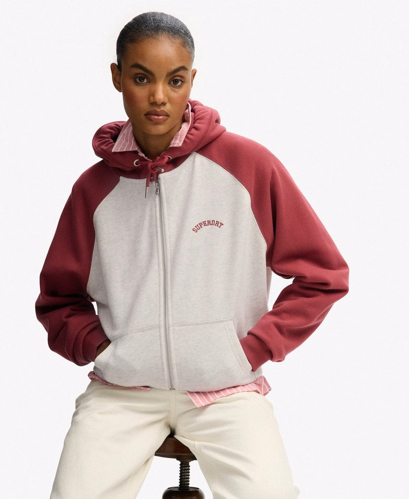 Essential Logo Raglan Zip Hoodie