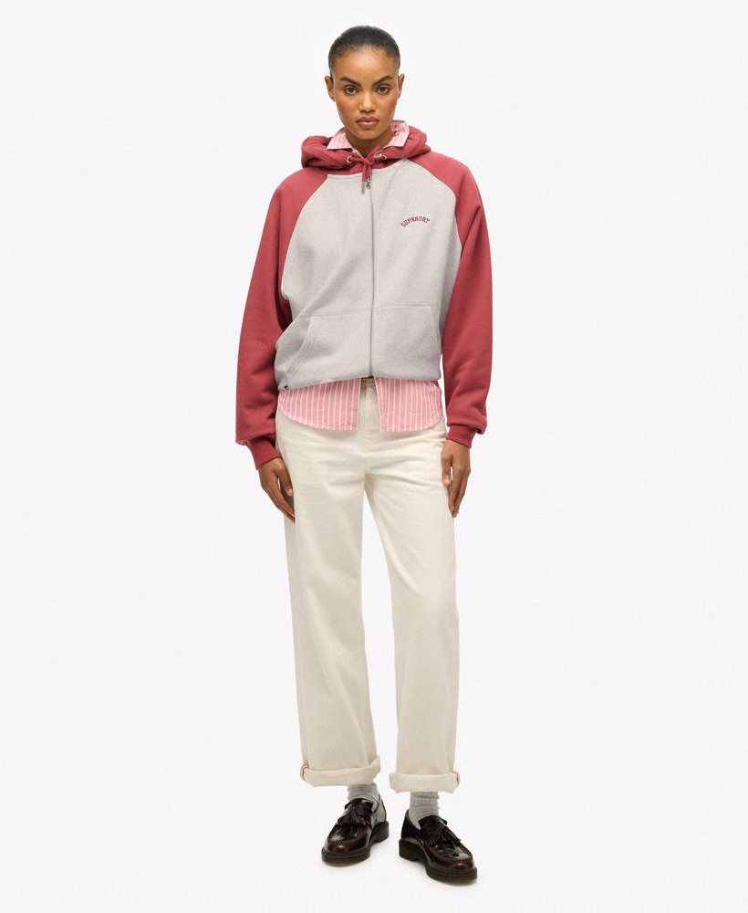 Essential Logo Raglan Zip Hoodie