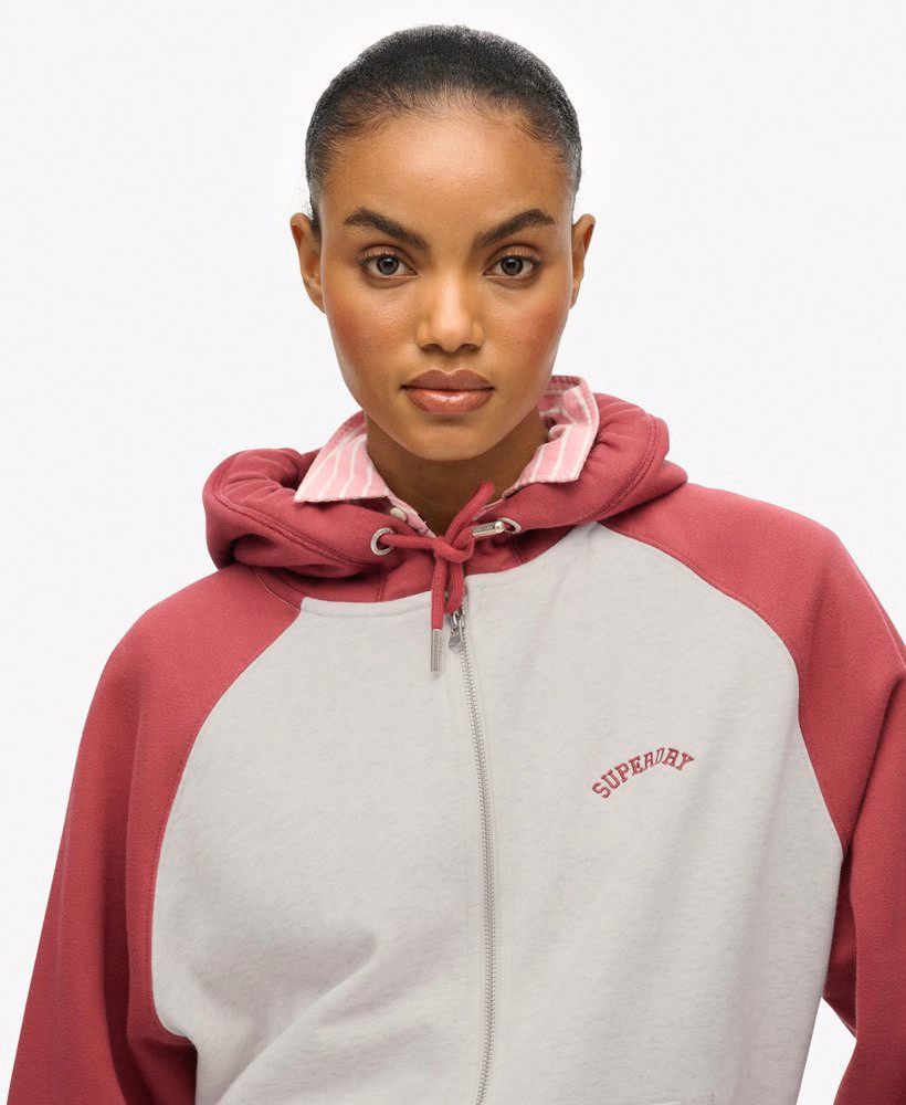 Essential Logo Raglan Zip Hoodie
