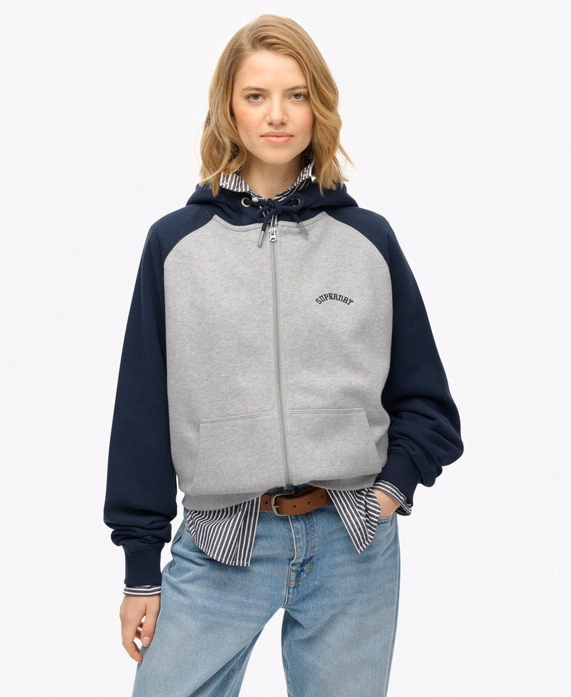 Essential Logo Raglan Zip Hoodie