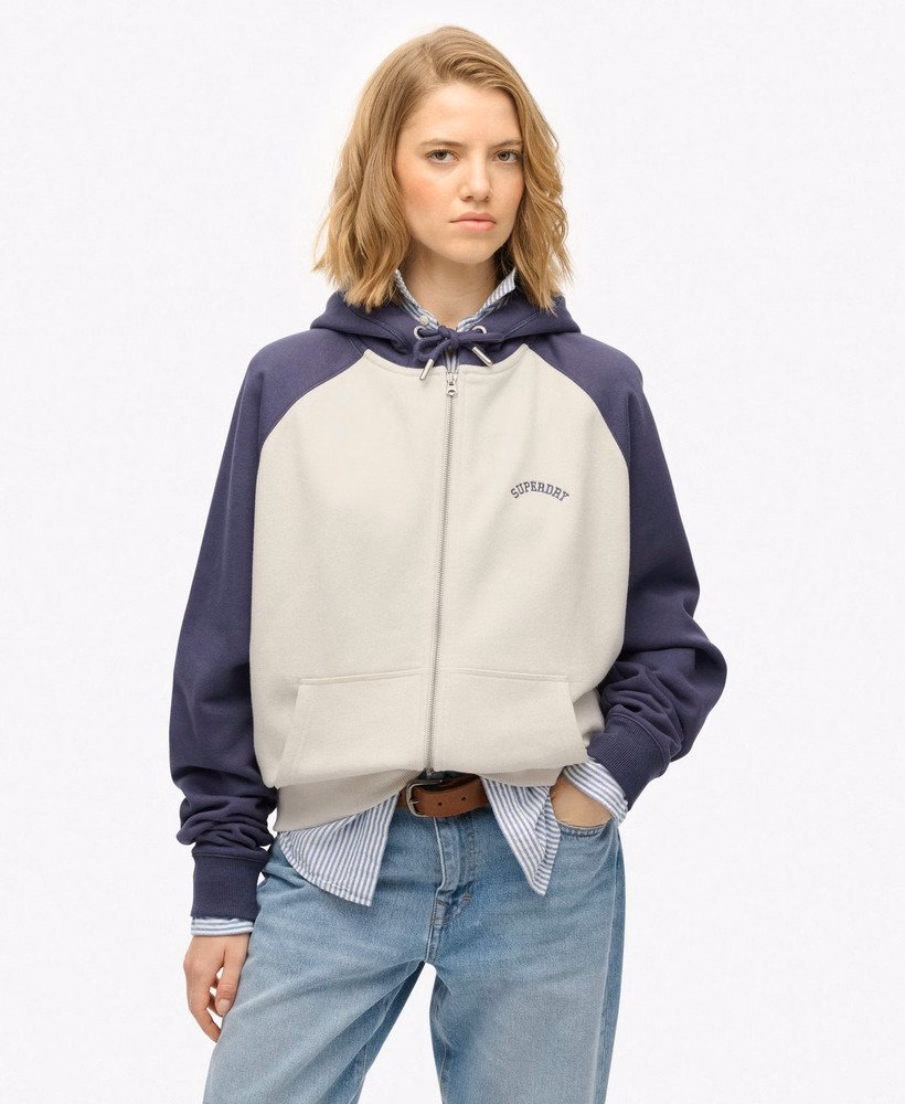 Essential Logo Raglan Zip Hoodie