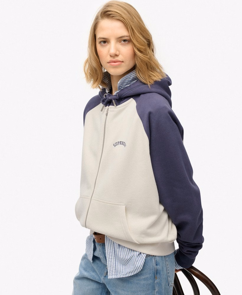 Essential Logo Raglan Zip Hoodie
