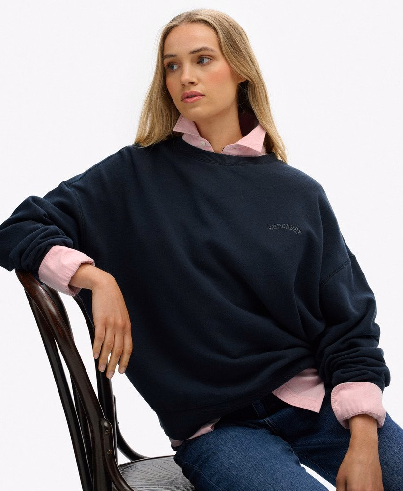 Essential Logo Garment Dyed Crew Sweatshirt