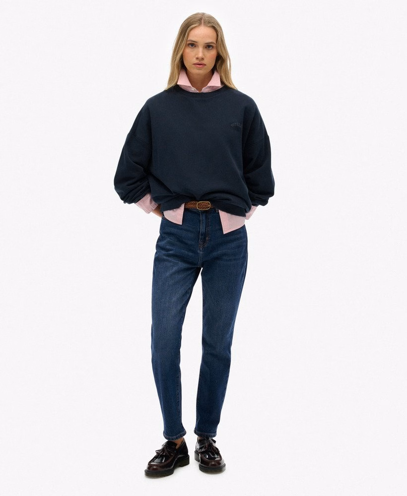 Essential Logo Garment Dyed Crew Sweatshirt
