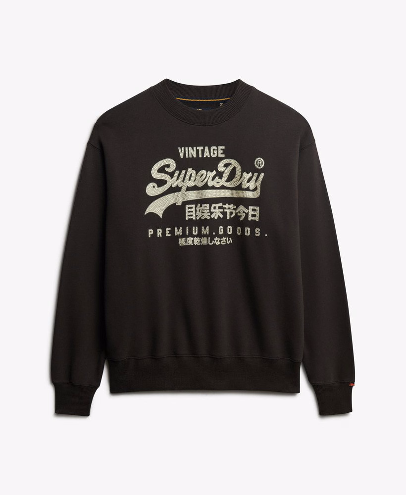 Trui met vintage logo en losse pasvorm