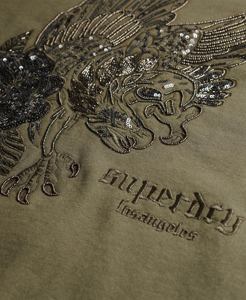 Oversized hoodie met tattoo-versiering