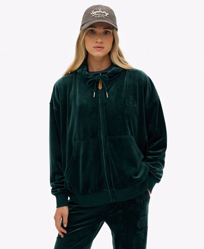 Country Club Velours Zip Hoodie
