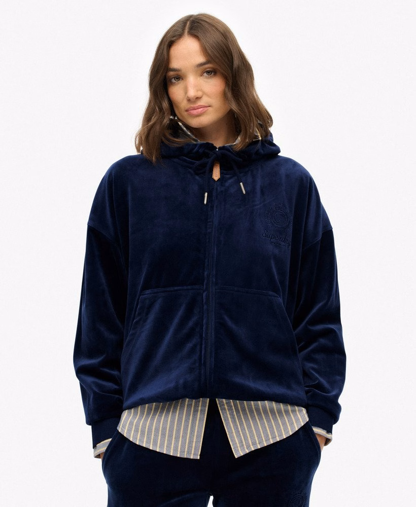 Country Club Velours Zip Hoodie