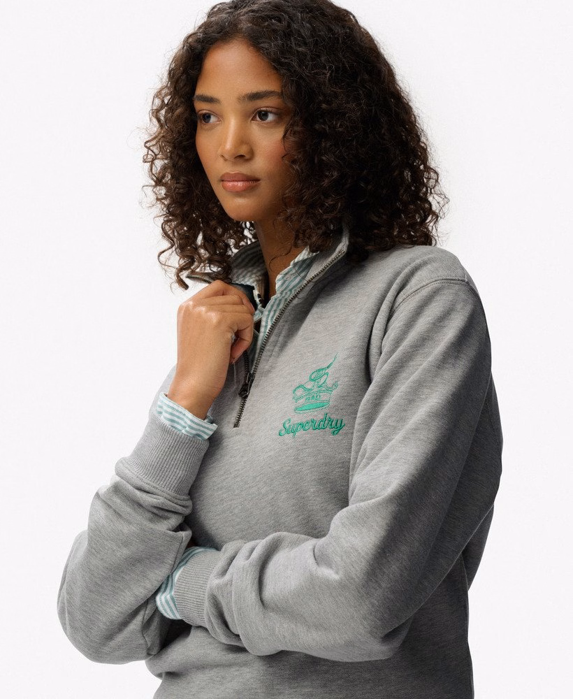 Country Club Crest Half Zip Sweatshirt