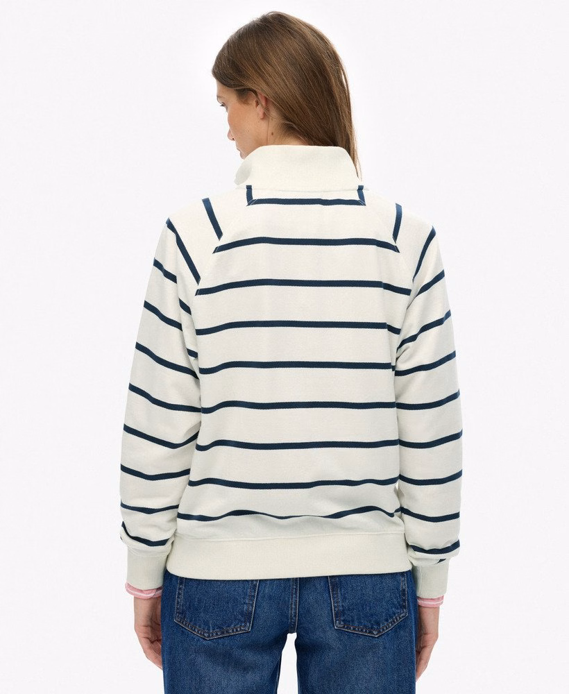Athletic Essentials gestreept sweatshirt met halve rits